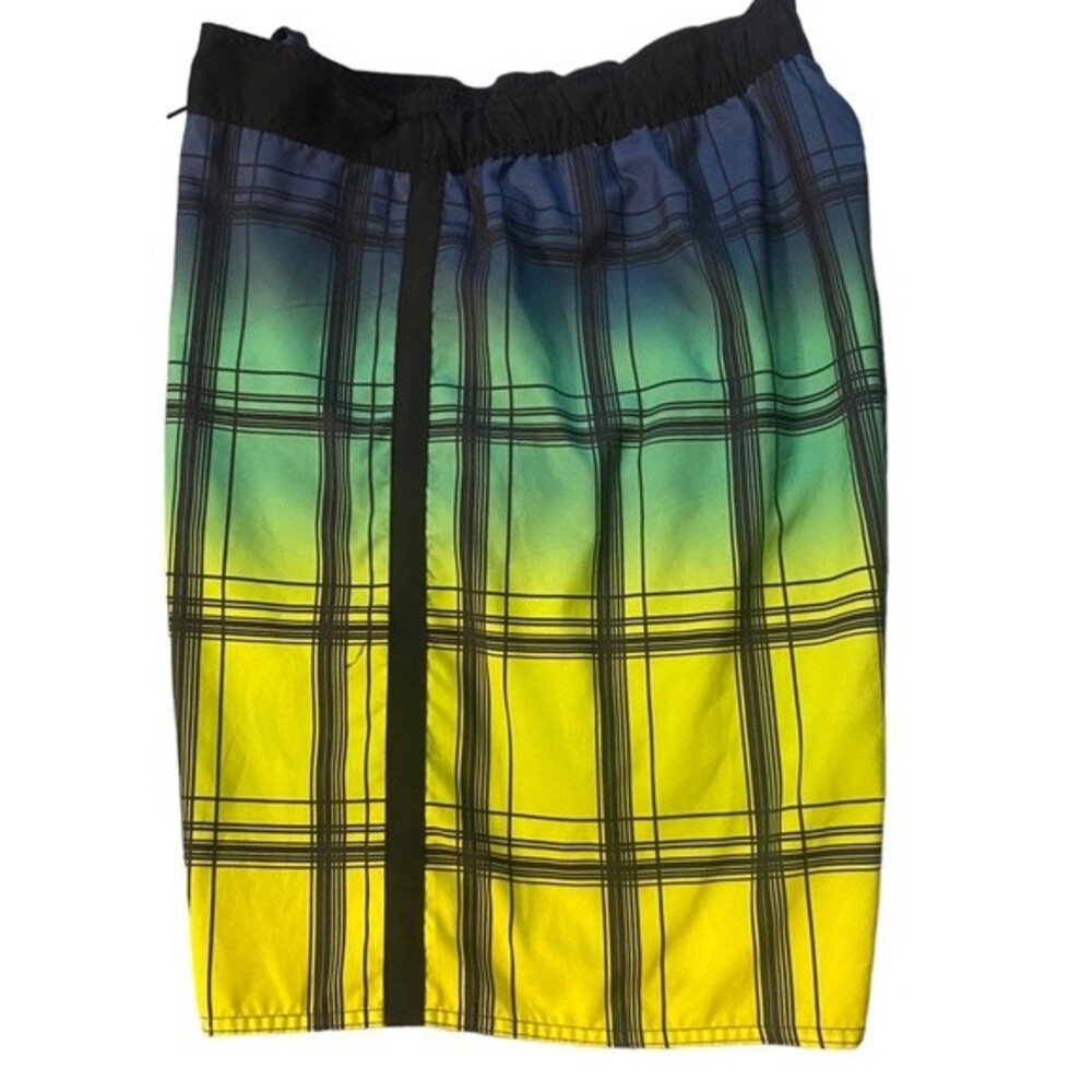 Mens Joe boxer plaid swim trunks,  board shorts XL pool party, beach swimwear - Picture 4 of 10
